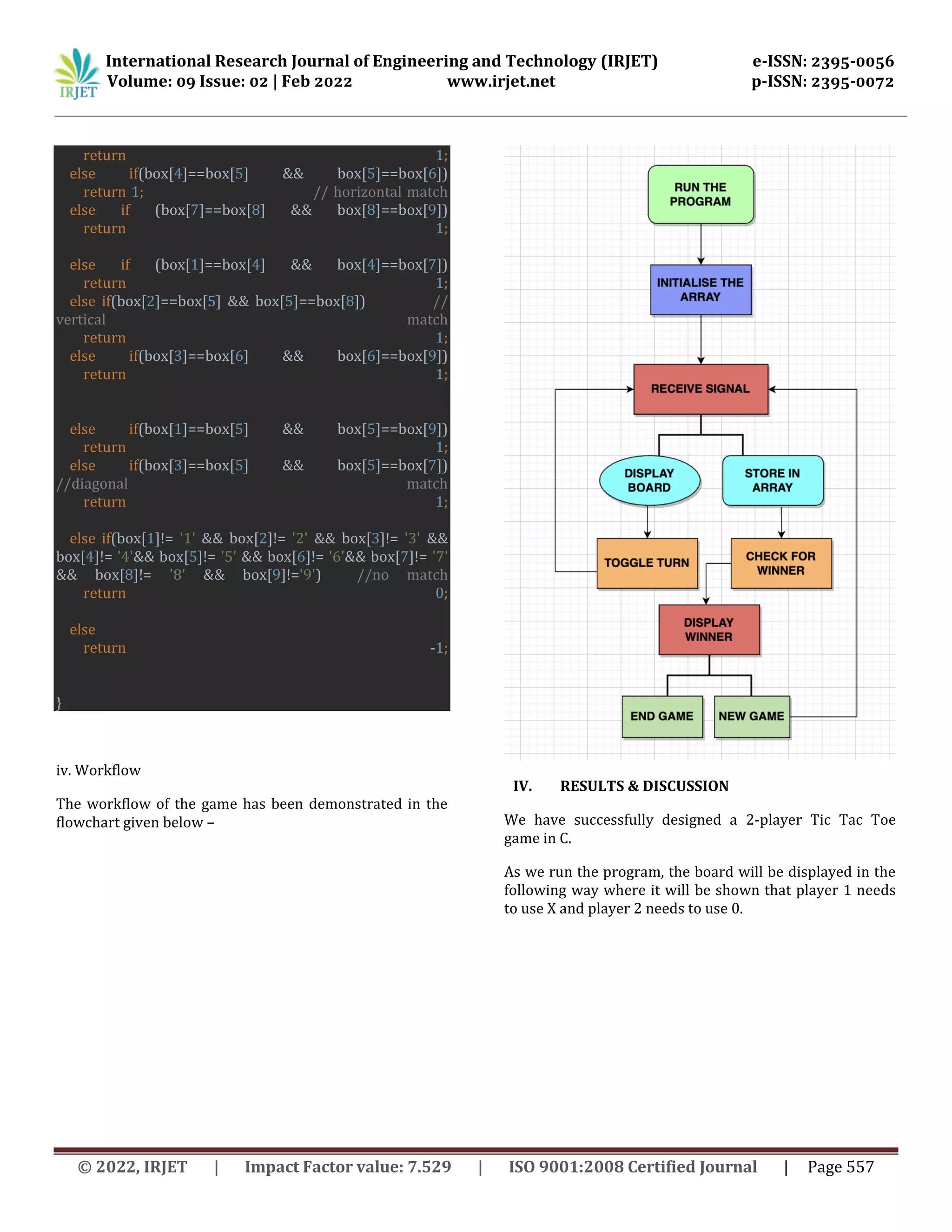 TIC-TAC-TOE IN C | PDF | Board Games and Puzzles | Games and Puzzles