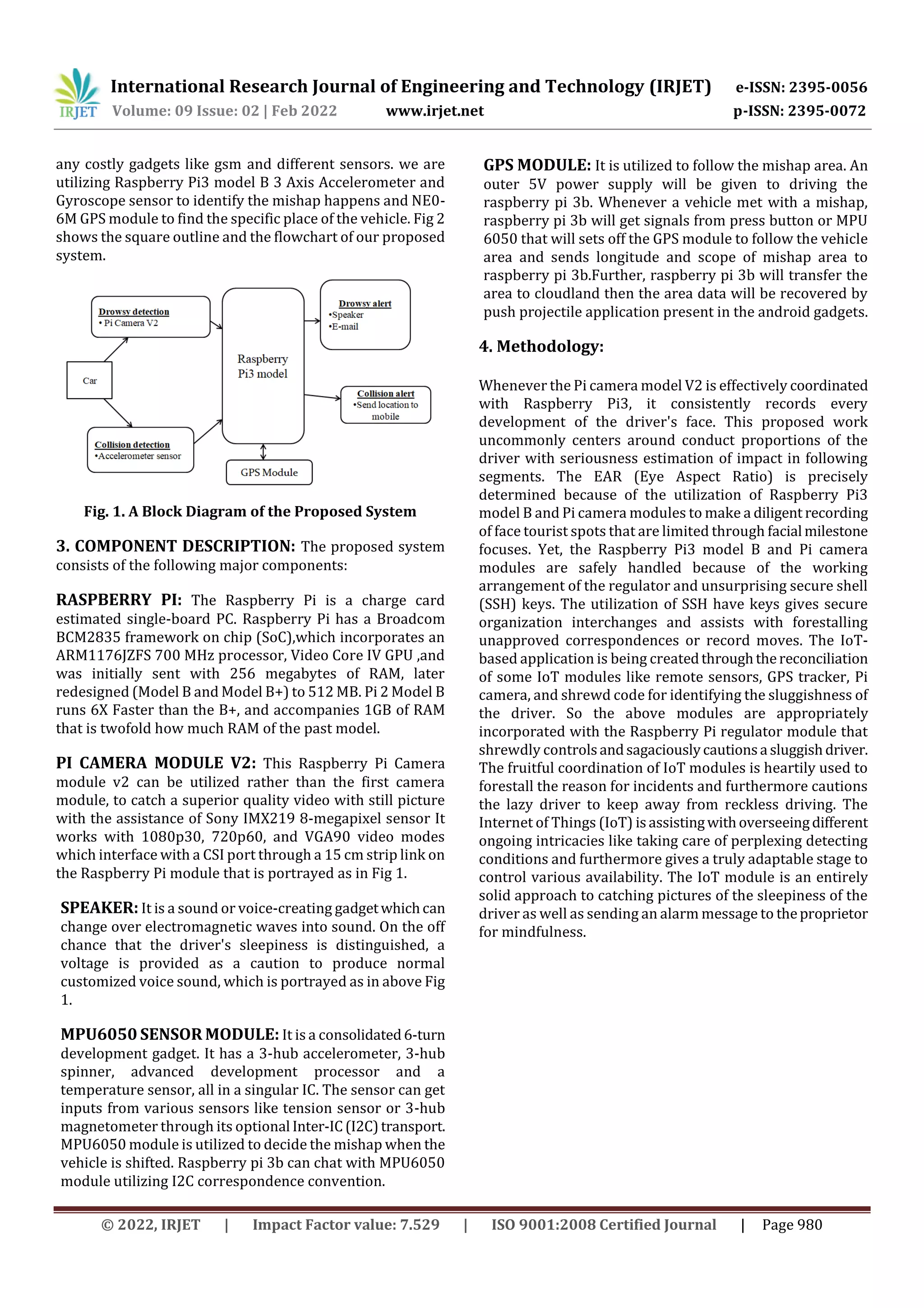 Drowsy Driving Detection System using IoT | PDF