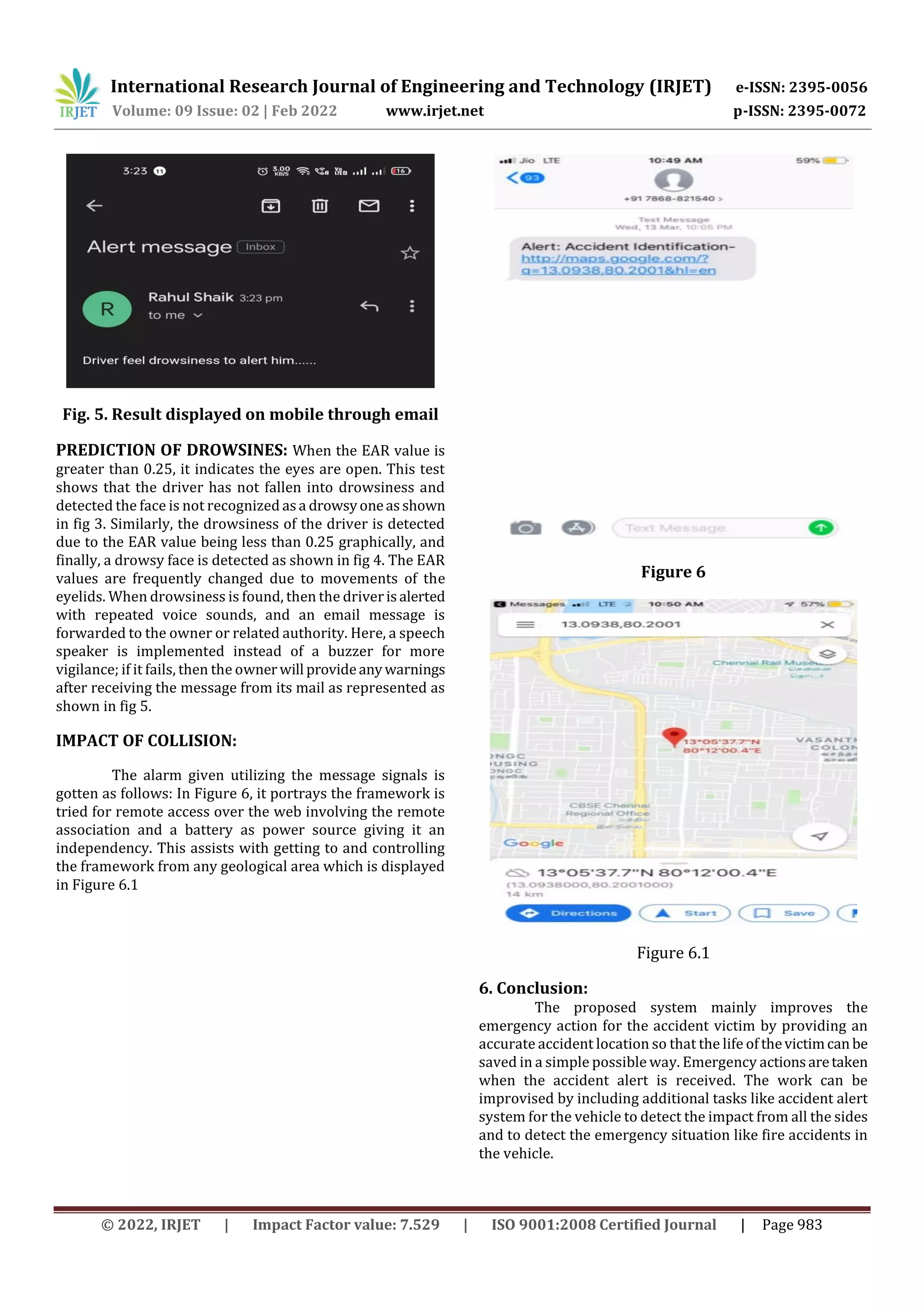 Drowsy Driving Detection System using IoT | PDF