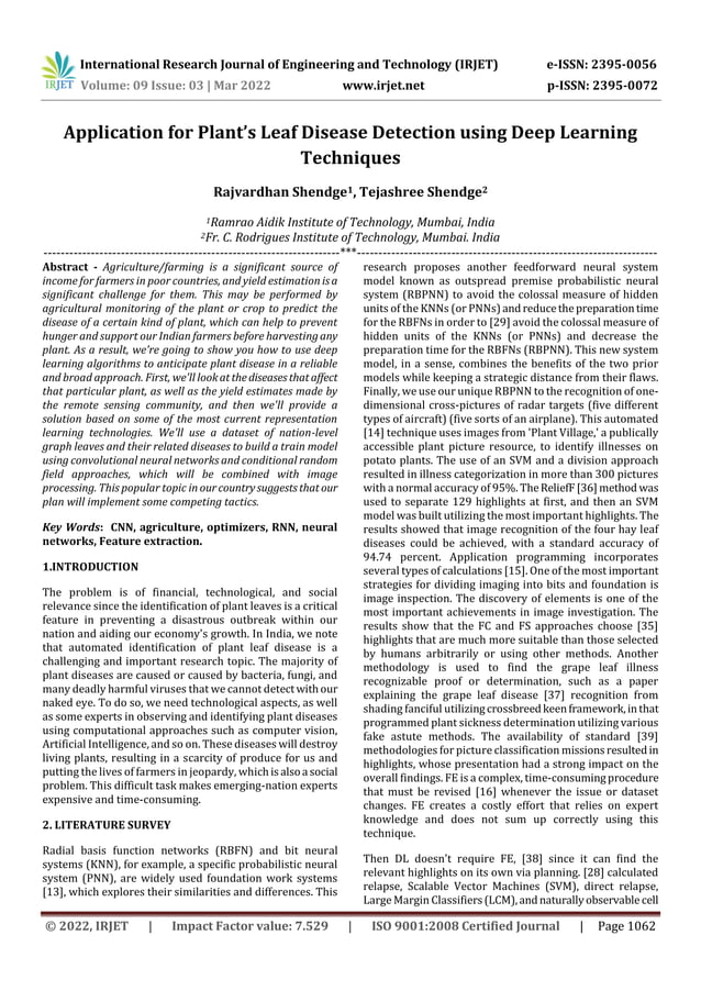 Application for Plant’s Leaf Disease Detection using Deep Learning ...