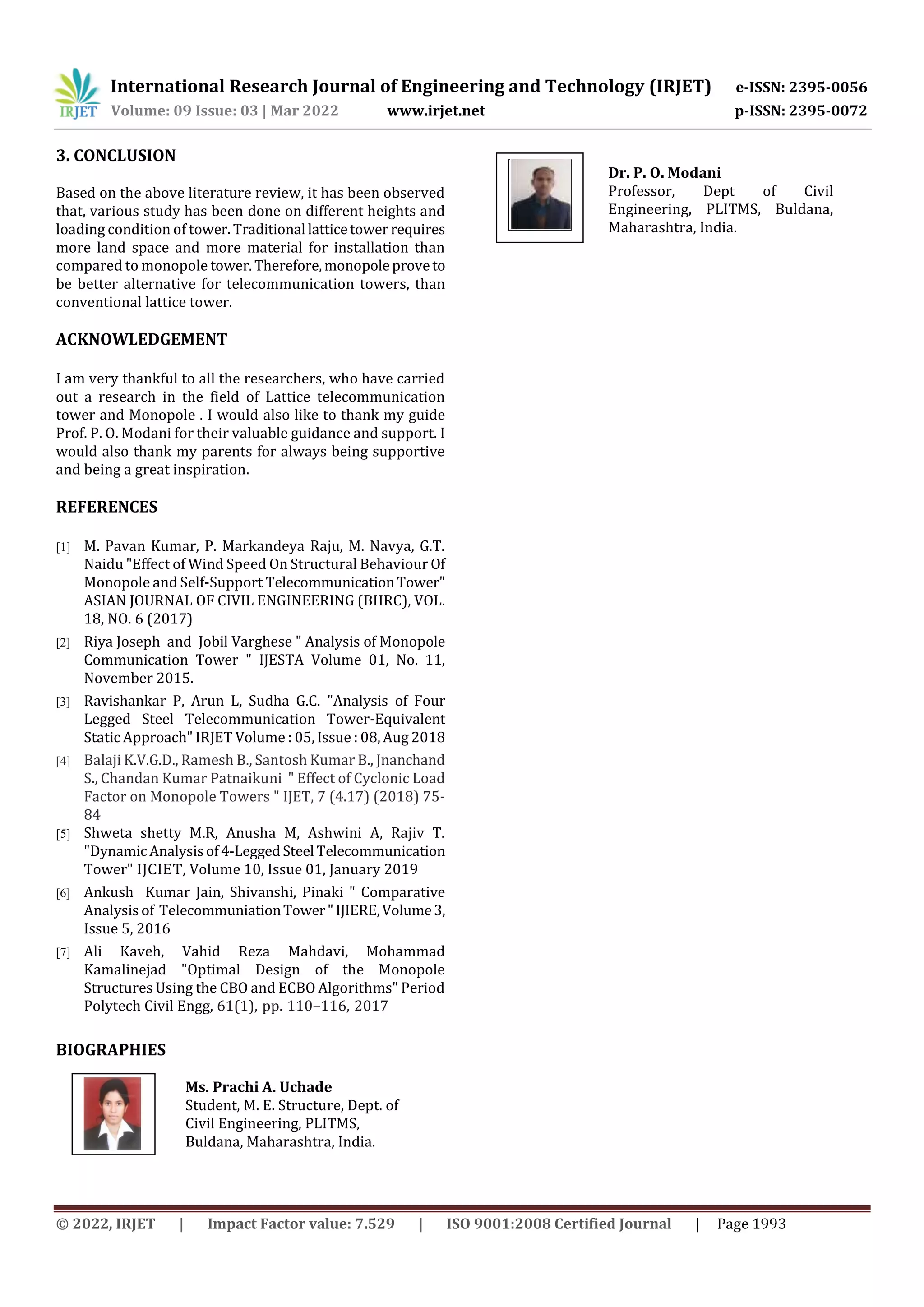 Review on: Comparative study between Lattice Tower and Monopole | PDF