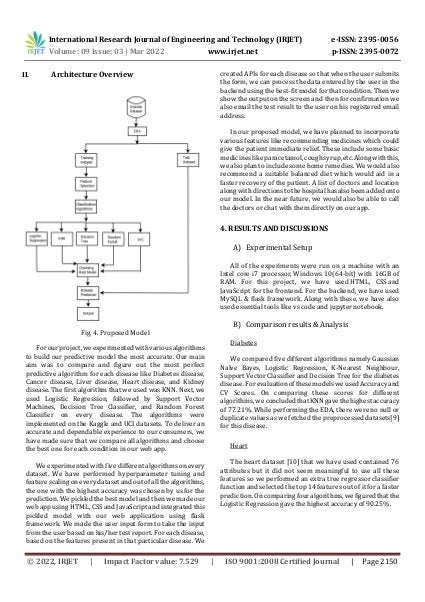 Disease Prediction System using Machine Learning | PDF