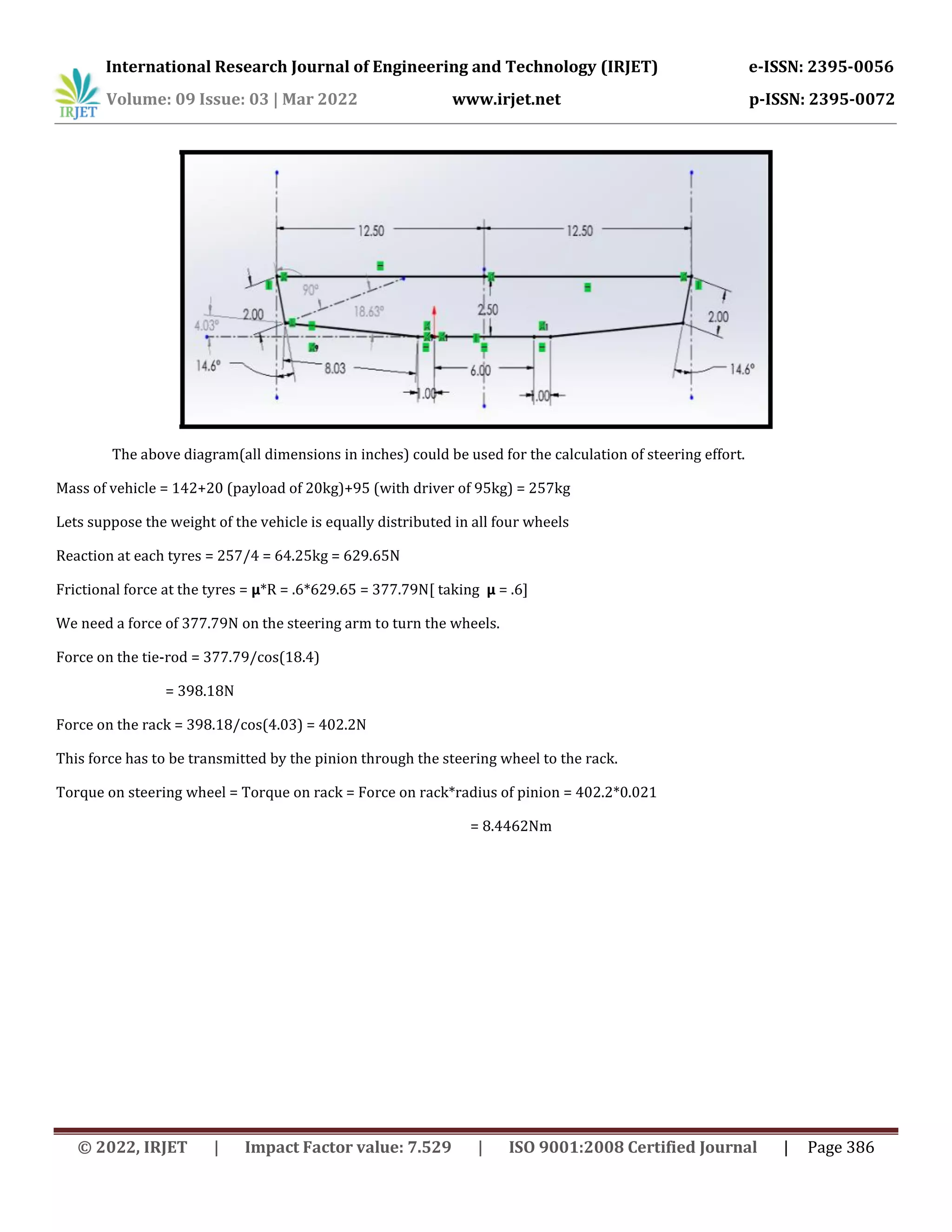 Mathematical Modeling and Design of a Rack and Pinion Steering ...