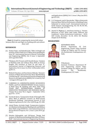 Comparative study of a multi – storied building with and without shear ...