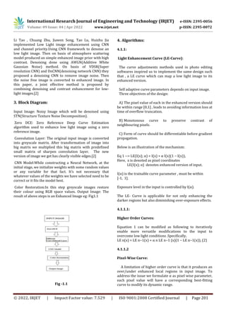 Low Light Image Enhancement Using Zero-DCE algorithm | PDF