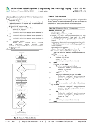 Vikalp - Automatic multiple choice questions generator | PDF