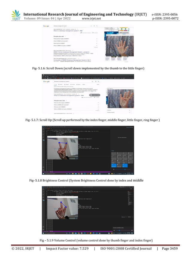 Virtual Mouse Using Hand Gesture Recognition | PDF