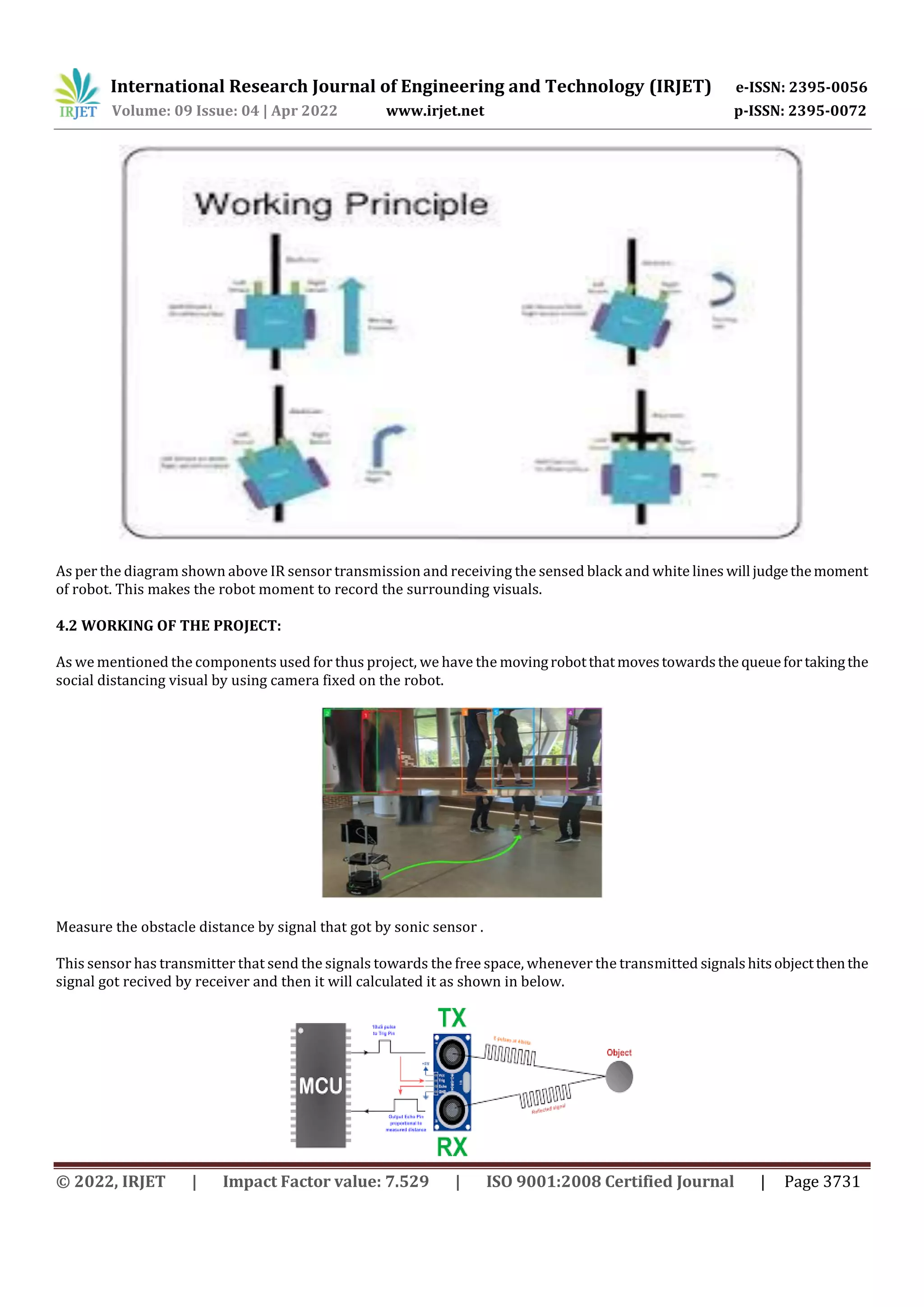 Social distance monitoring robot in queue based on IOT | PDF