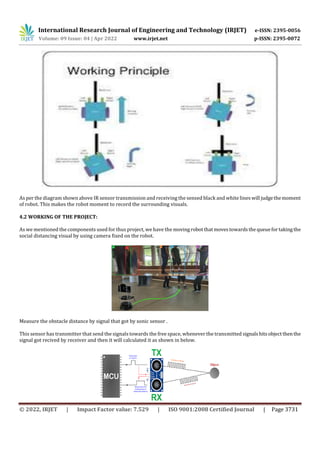 Social distance monitoring robot in queue based on IOT | PDF