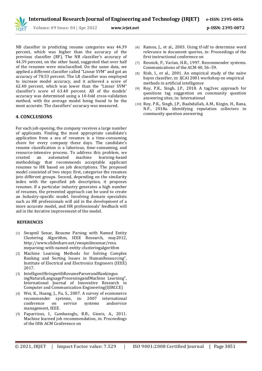 A Review Paper on Resume scanning using python | PDF