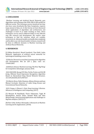 A survey on Machine Learning and Artificial Neural Networks | PDF