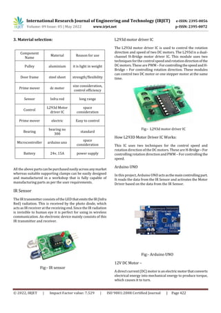 AUTOMATIC DOOR OPENING SYSTEM | PDF