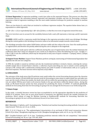 COVID-19 FUTURE FORECASTING USING SUPERVISED MACHINE LEARNING MODELS | PDF