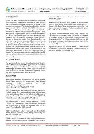 Plant Disease Detection using Convolution Neural Network (CNN) | PDF