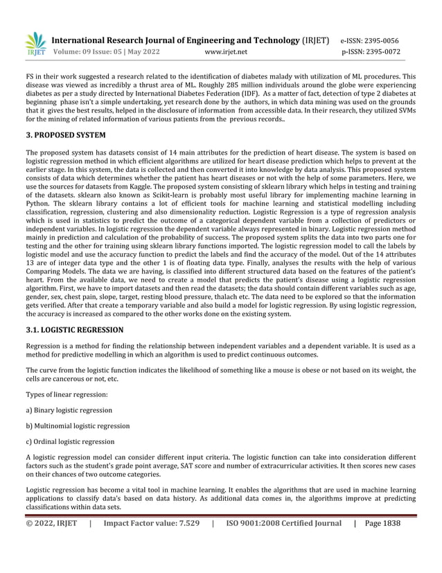 PREDICTION OF HEART DISEASE USING LOGISTIC REGRESSION | PDF | Heart and ...
