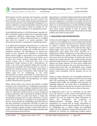 Portable Air Cooling and Air Conditioning Technologies: A Review | PDF