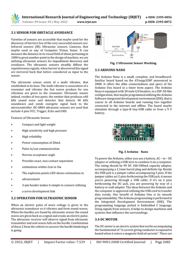 Design and Fabrication of Obstacle Avoiding Robotic Vehicle | PDF