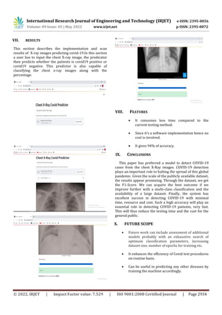 Covid-19 Detection using Chest X-Ray Images | PDF