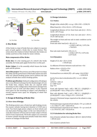 Braking System of an All-Terrain Vehicle | PDF