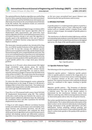 A Review on Deformation Measurement from Speckle Patterns using Digital ...