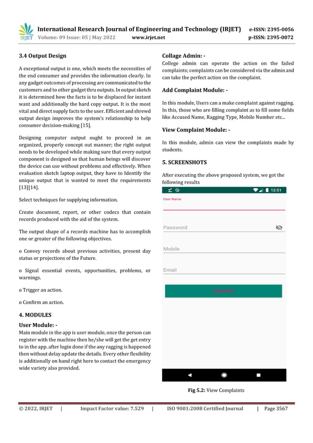 Controlling Anti Ragging System using Android | PDF