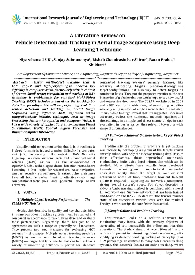 A Literature Review on Vehicle Detection and Tracking in Aerial Image