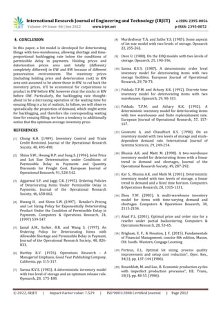 TWO WAREHOUSE INVENTORY MODEL FOR DETERIORATING THINGS WITH SHORTAGES ...