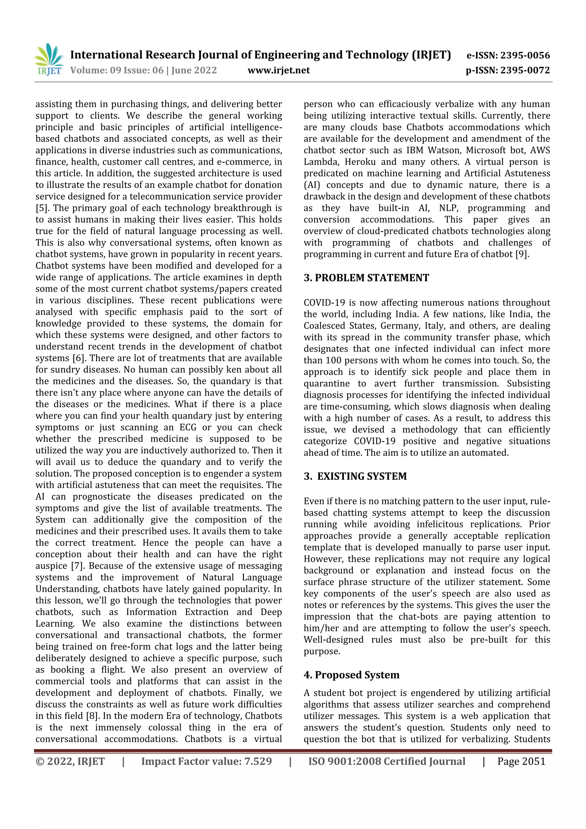 SMART COLLEGE CHATBOT USING NATURAL LANGUAGE UNDERSTANDING | PDF