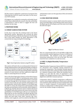 A RESEARCH PAPER ON SMART AGRICULTURE SYSTEM USING IOT | PDF