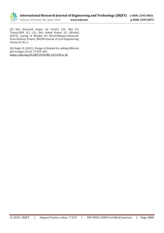 DESIGN OF BLANKETING MATERIAL | PDF