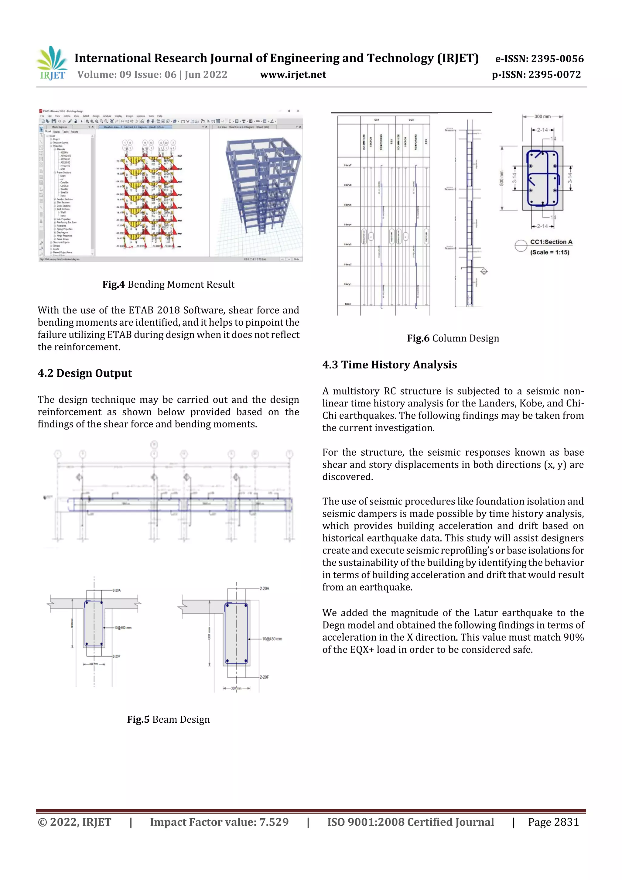 Analysis And Design Of G+7 Story Building Using E-tabs Software | PDF