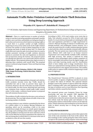 Automatic Traffic Rules Violation Control and Vehicle Theft Detection ...