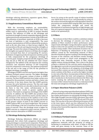 Shrinkage Characterization of Cement Concrete with Various ...