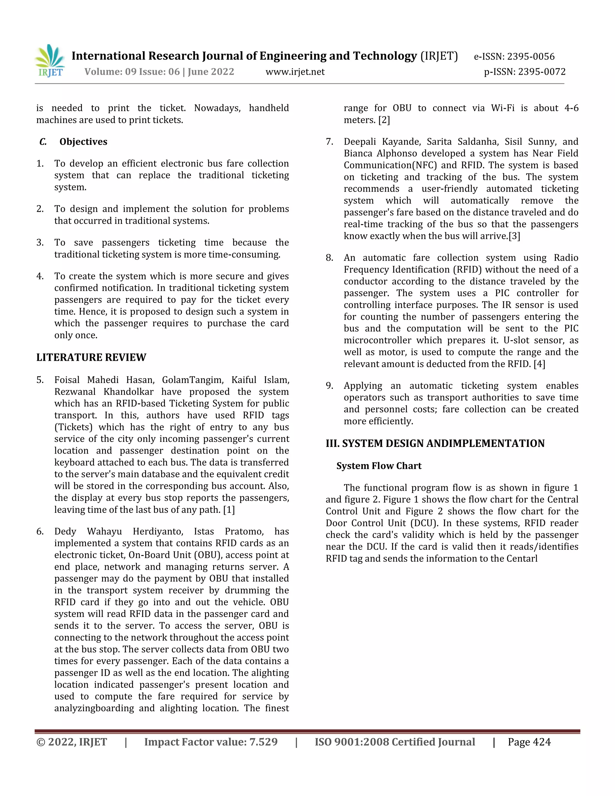 RFID BASED AUTOMATIC BUS TICKITING SYSTEM | PDF