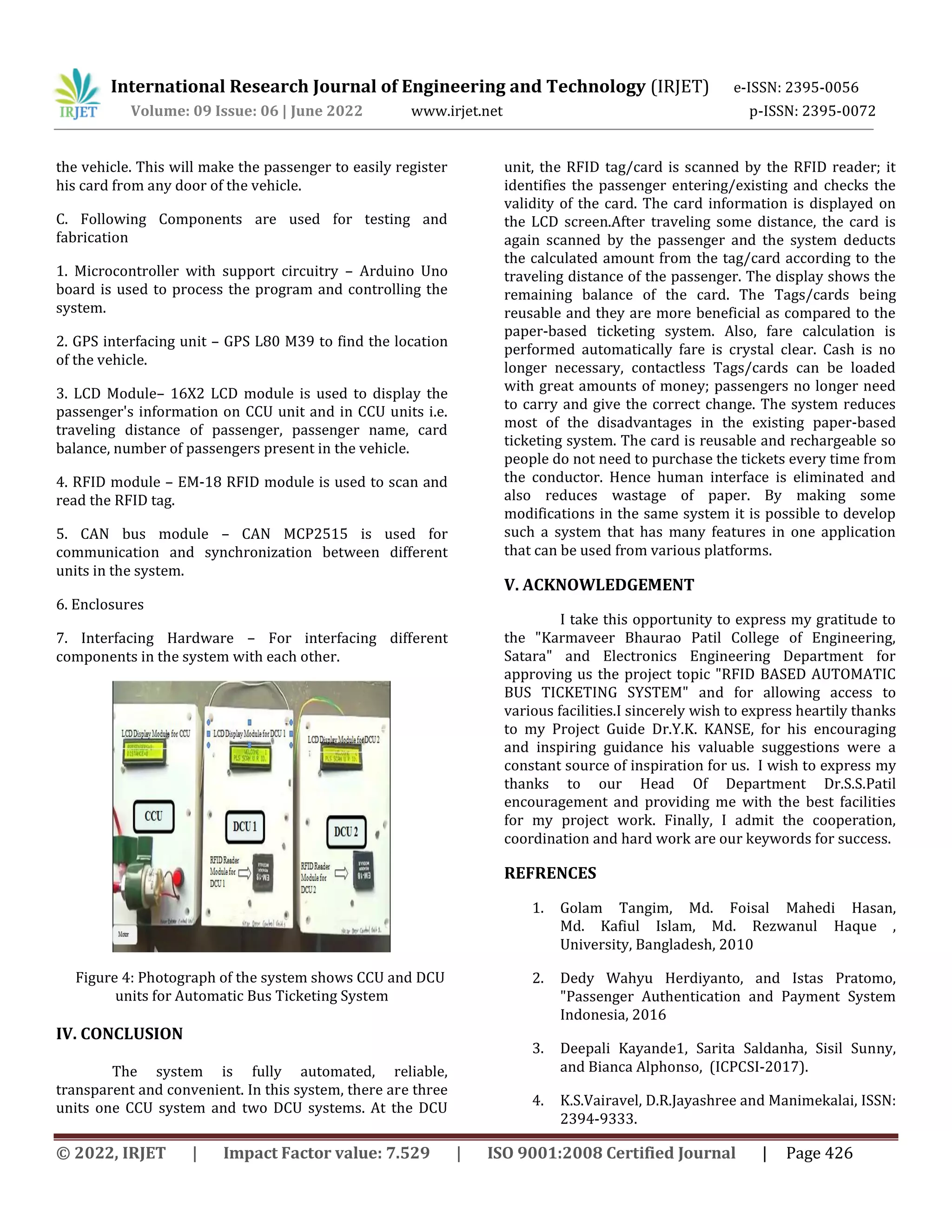 RFID BASED AUTOMATIC BUS TICKITING SYSTEM | PDF