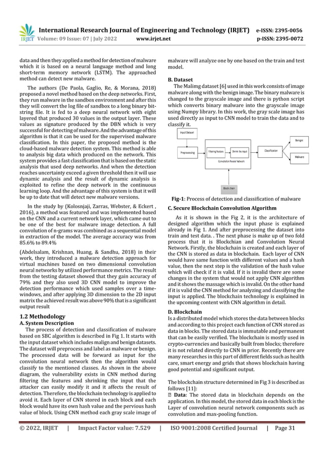 MALWARE DETECTION AND SUPPRESSION USING BLOCKCHAIN TECHNOLOGY | PDF ...