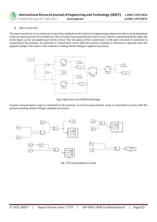 MULTIPLE TESTS ON TRANSFORMER WITH THE HELP OF MATLAB SIMULINK | PDF