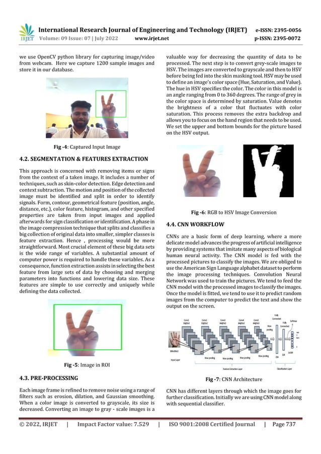 SIGN LANGUAGE INTERFACE SYSTEM FOR HEARING IMPAIRED PEOPLE | PDF