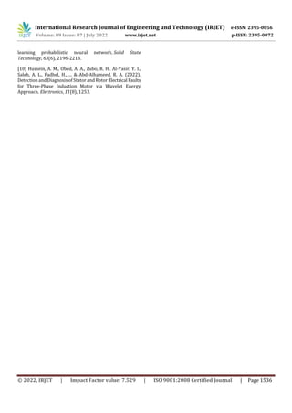 Review: Three Phase Induction Motor Stator Fault Classifiers | PDF
