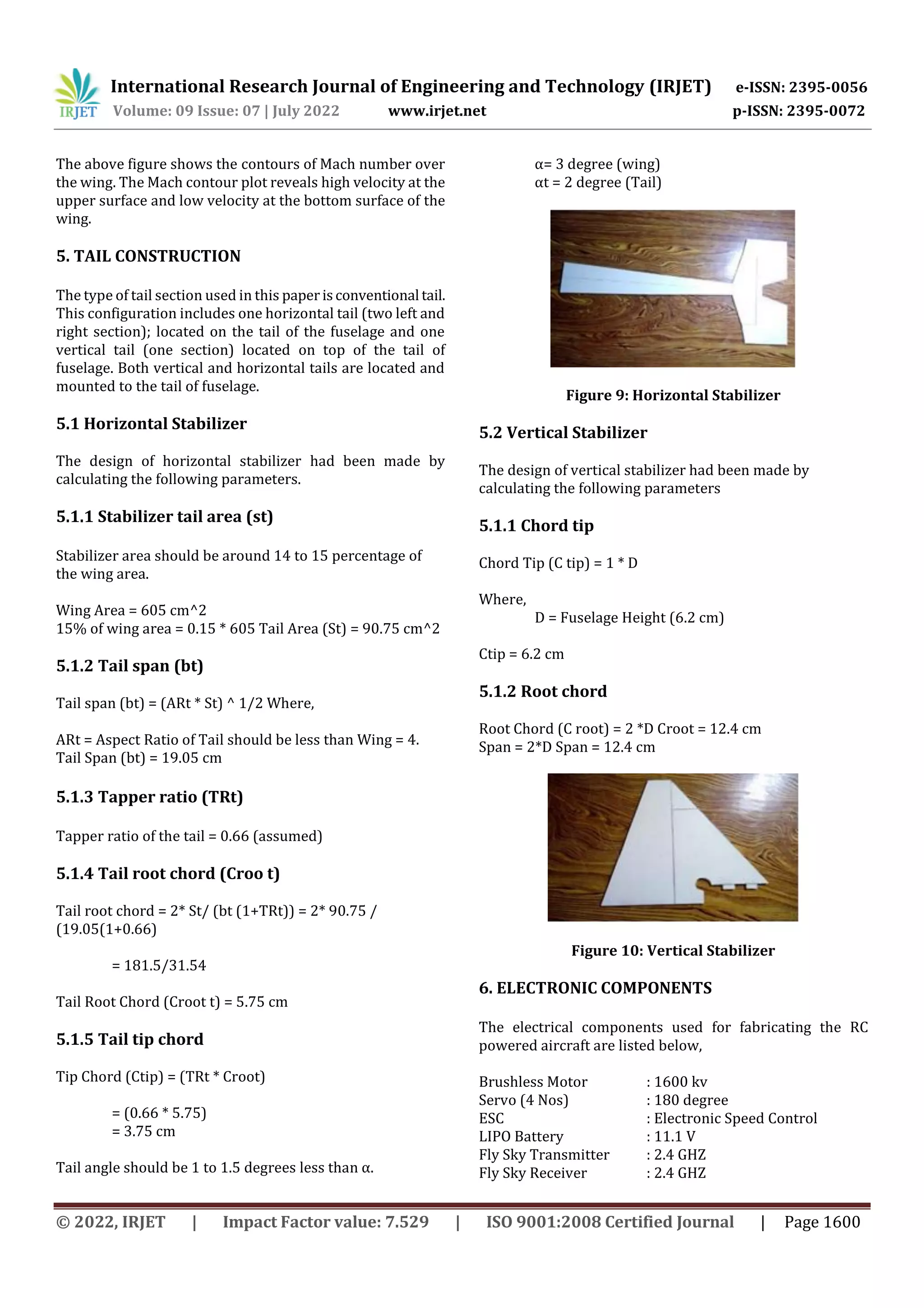 Design, Fabrication and Aerodynamic Analysis of RC Powered Aircraft ...