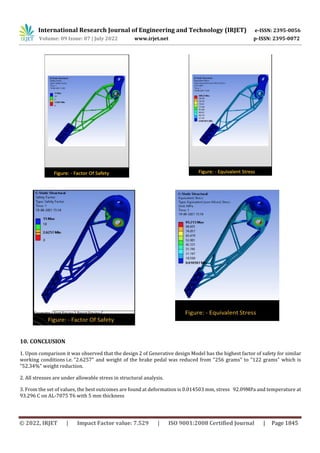 Design and Analysis of Brake Component | PDF