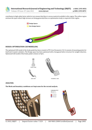 Design and Analysis of Brake Component | PDF