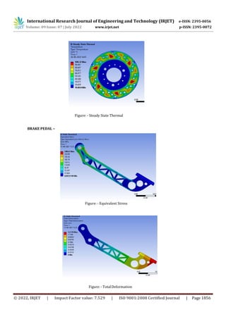 Design and Analysis of Braking and Steering of a Go-Kart | PDF