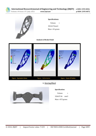 Design and Analysis of Braking and Steering of a Go-Kart | PDF