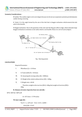 Design and Analysis of Braking and Steering of a Go-Kart | PDF
