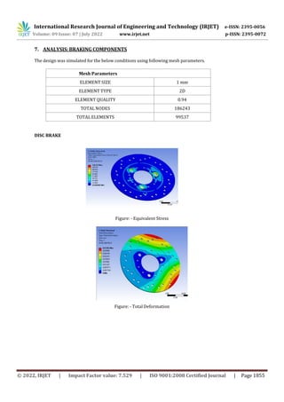 Design and Analysis of Braking and Steering of a Go-Kart | PDF