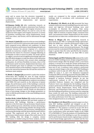Performance based seismic design of the multi-storied reinforced ...