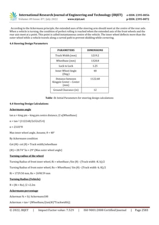 DESIGN OF STEERING SYSTEM FOR AN ALL-TERRAIN VEHICLE | PDF