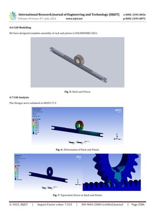 DESIGN OF STEERING SYSTEM FOR AN ALL-TERRAIN VEHICLE | PDF