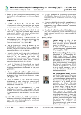 An overview of an experimental study on stabilization of clayey soil ...